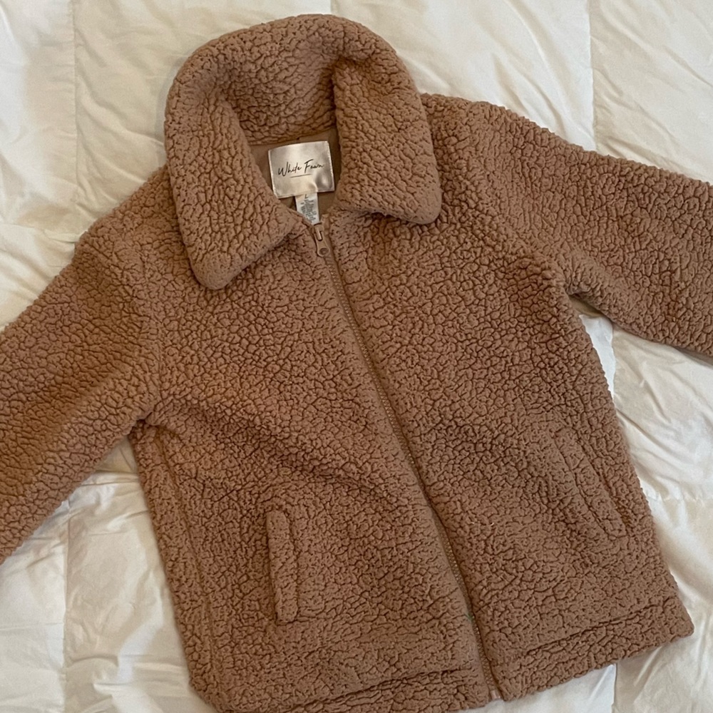 Fuzzy Zip Up Sweater - Picture 2 of 5